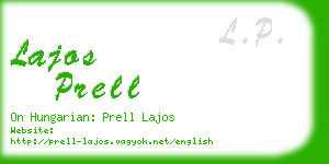 lajos prell business card